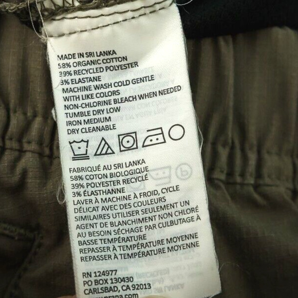 Prana Size 6 Beige Brown Button Zip Straight Leg Outdoor Organic Cotton Pants - Picture 5 of 6